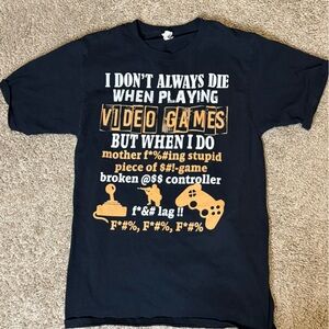 Black Graphic Video Game T-Shirt